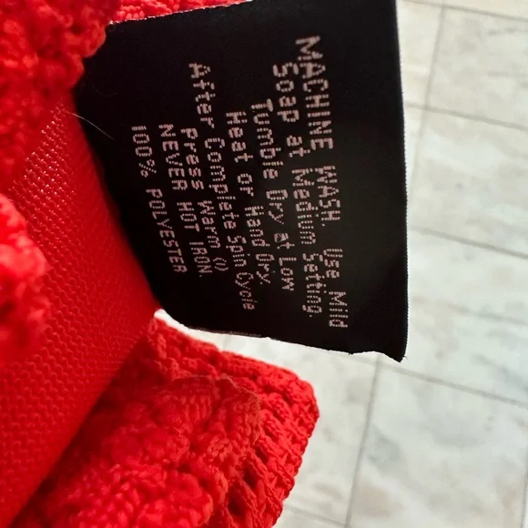 Vintage 1970’s Hedy Knits Of California Red Pantsuit Sz S Matching Neck Scarf